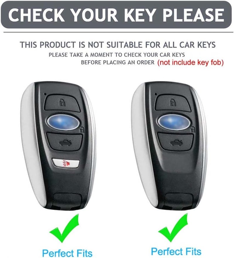 Cacacar for Subaru Key Fob Cover, for Forester Outback BRZ Legacy CrossTrek Premium Soft TPU 360 Degree Protection Key Case Remote Key Holder (Ivory) - Image 2